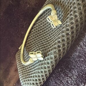 Park Lane Gold Butterfly Open Cuff Bracelet